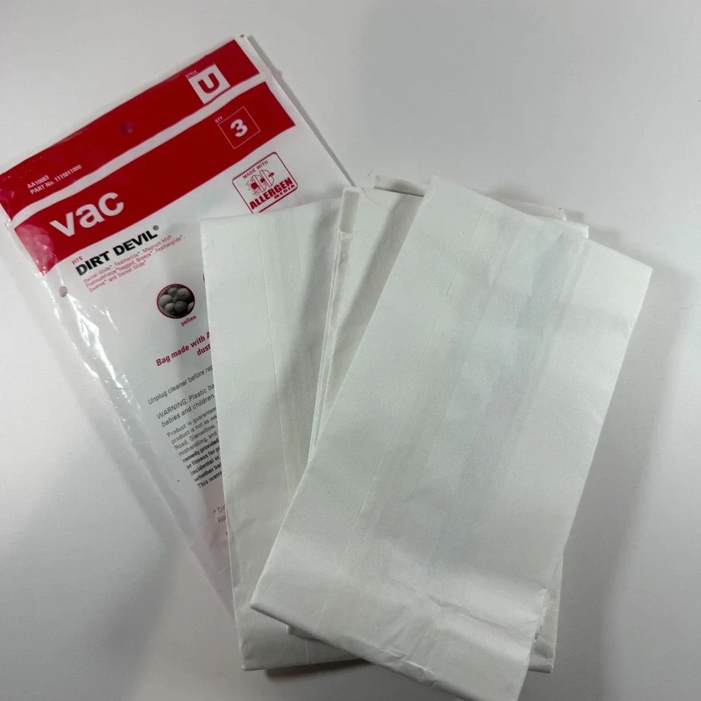 Hoover Dirt Devil Vacuum Bags Style‎ U 3 Pack